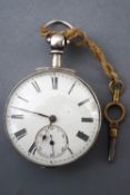 A pair cased open face pocket watch.