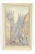 W M Grant, Presentation Court, York, watercolour, signed and titled lower right,