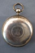 A base metal full hunter pocket watch by John Barrel, Logle.