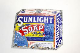 An enamel sign 'Sunlight Soap',