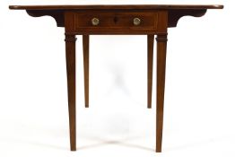 A late George III mahogany Pembroke mahogany table,