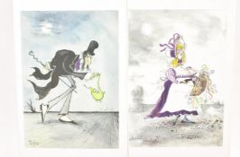 Ronald Searle, Little Buttercup, The Sorcerer, coloured prints,