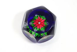 A St Louis Poinsettia paperweight,