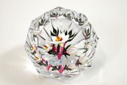 A Caithness Peony paperweight, from the Whitefriars collection, 'Riches and Honour',