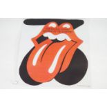 A Rolling Stones poster 'Sacking in the Seventies', stamped archive copy, 67cm x 65cm,