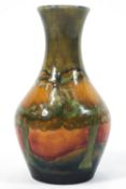 A Moorcroft vase, of baluster form, decorated in the Eventide pattern,