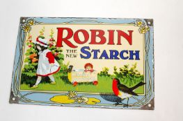 An enamel sign 'Robin Starch',