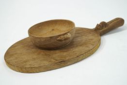 Robert 'Mousey' Thompson of Kilburn, an oval oak chopping board,