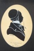 Phyllis Arnold, RMS, 'Kitty my Love', Co' Fermanagh, painted silhouette heightened in white,
