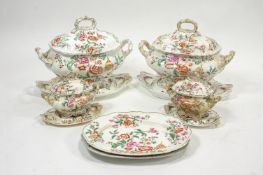 A 19th century porcelain dinner service,