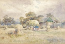 A Forseith, Hay Making, signed lower left, watercolour,