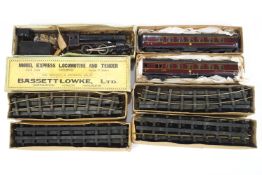 A Bassett - Lowke '0' gauge steam engine train set