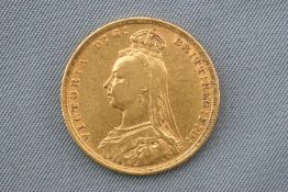 A Victoria full sovereign coin, dated 1892.