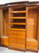 A Victorian mahogany triple wardrobe,