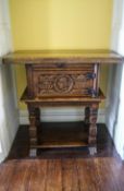 An early 20th century monk's bench/hall table,