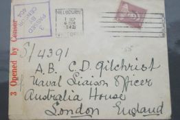 A group of WWII censor and occupation stamped envelopes and others