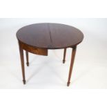 A George III mahogany demi-lune tea table,