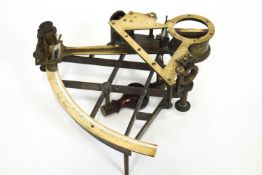 An 18th century brass sextant by Beilby, Bristol, signed with makers name,