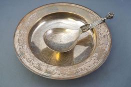 A silver Armada dish, of traditional form, London 2000, 17cm wide, 266 grams,