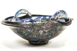 A Dartington pottery fishbowl,