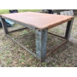 A Second World War Table (Morrison) indoor shelter, designed by John Baker,