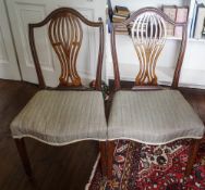 Two pairs of 19th century mahogany dining chairs,