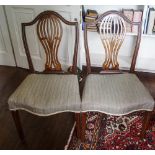 Two pairs of 19th century mahogany dining chairs,