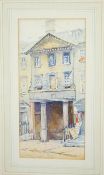 Helen Overbury, The Columned Arch on Manvers street, Bath, watercolour,
