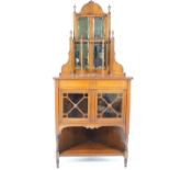 A Victorian mahogany standing corner cabinet,