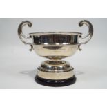 A silver punch bowl two handled trophy 'Pytchley Hunt Horse Show Challenge Bowl',