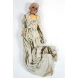 A 19th century doll with an Armand Marseille 1894 4 1/2 porcelain head on a composite body,