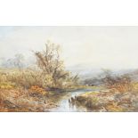 W Wright (?) A Pastoral lake scene in a hilly landscape, watercolour, signed lower left,