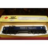 Two boxed Aristo trains, Twin Intermodal containers and wagons,
