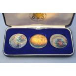 A collection of three monarchy commemorative Bath medals each marked 973-1973. Gross weight 96.