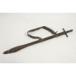 A Kaskara type sword and scabbard,