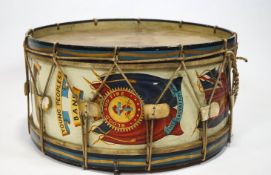 A Salvation Army bass drum from the "Young Peoples Band", circa 1940,