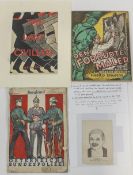 A group of ephemera of WWII interest, a copy of Bergland 1933, Den Forbudte Maler,