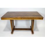 An African walnut dining table,