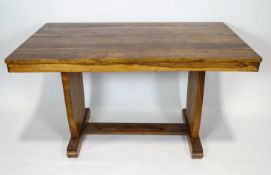 An African walnut dining table,