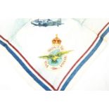 Two RAF silk handkerchiefs, one in crepe de chine,
