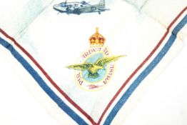 Two RAF silk handkerchiefs, one in crepe de chine,