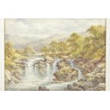 Charles A Bool, Waterfall, signed lower right, watercolour,