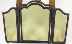 A triple plate dressing table mirror, the central mirror adjustable for angle,