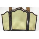 A triple plate dressing table mirror, the central mirror adjustable for angle,