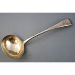 A silver Old English pattern sauce ladle, London 1819, 18cm long,