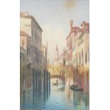 V Ongania, Venice, gouache, a pair, signed lower right, 28.