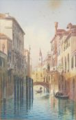 V Ongania, Venice, gouache, a pair, signed lower right, 28.