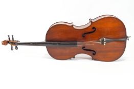 A cello with two part back,