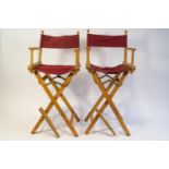 A pair of folding Director's chairs,