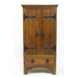 An oak cabinet,